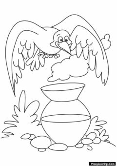 crow coloring page