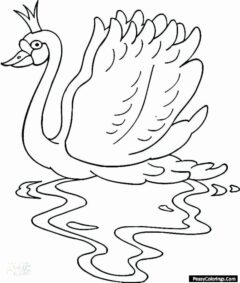 wings open swans coloring pages