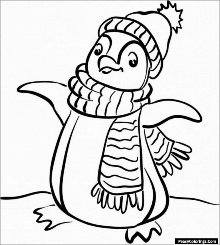 10 Penguin Christmas Coloring Pages for Kids: Spread the Holiday Cheer!