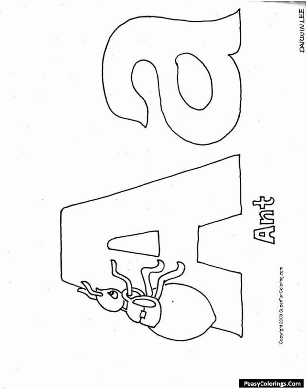 Letter A coloring page