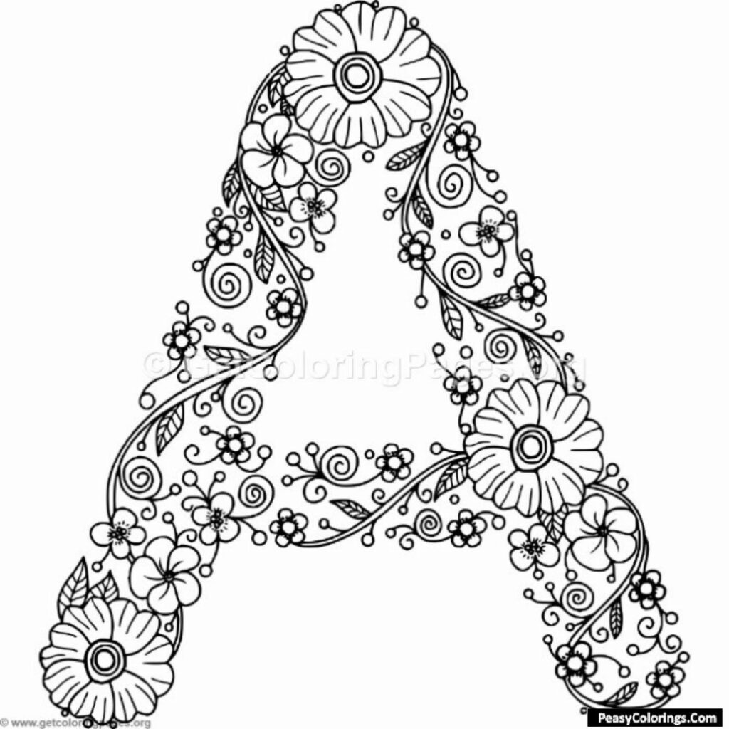 letter a coloring page