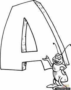 Letter A coloring page