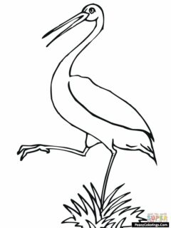 stork coloring page