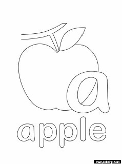 letter A coloring page lower case