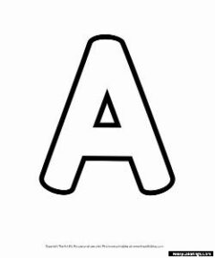 Letter A coloring pages