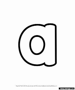 Letter A coloring pages