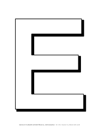 Simple letter E coloring pages