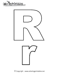 Lettter R Coloring page