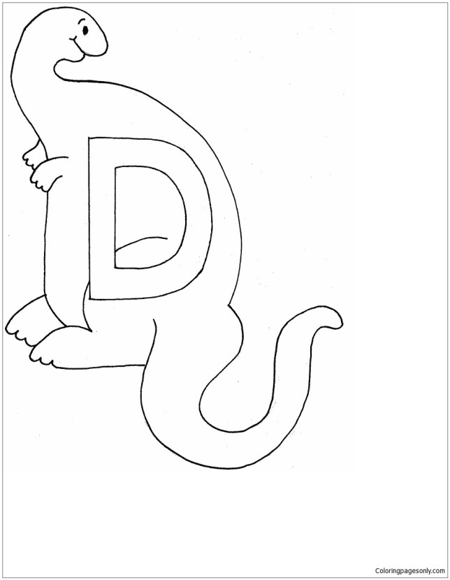 letter d coloring page