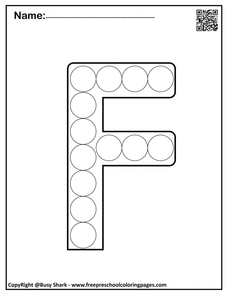letter f coloring page