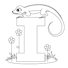 Letter I coloring page