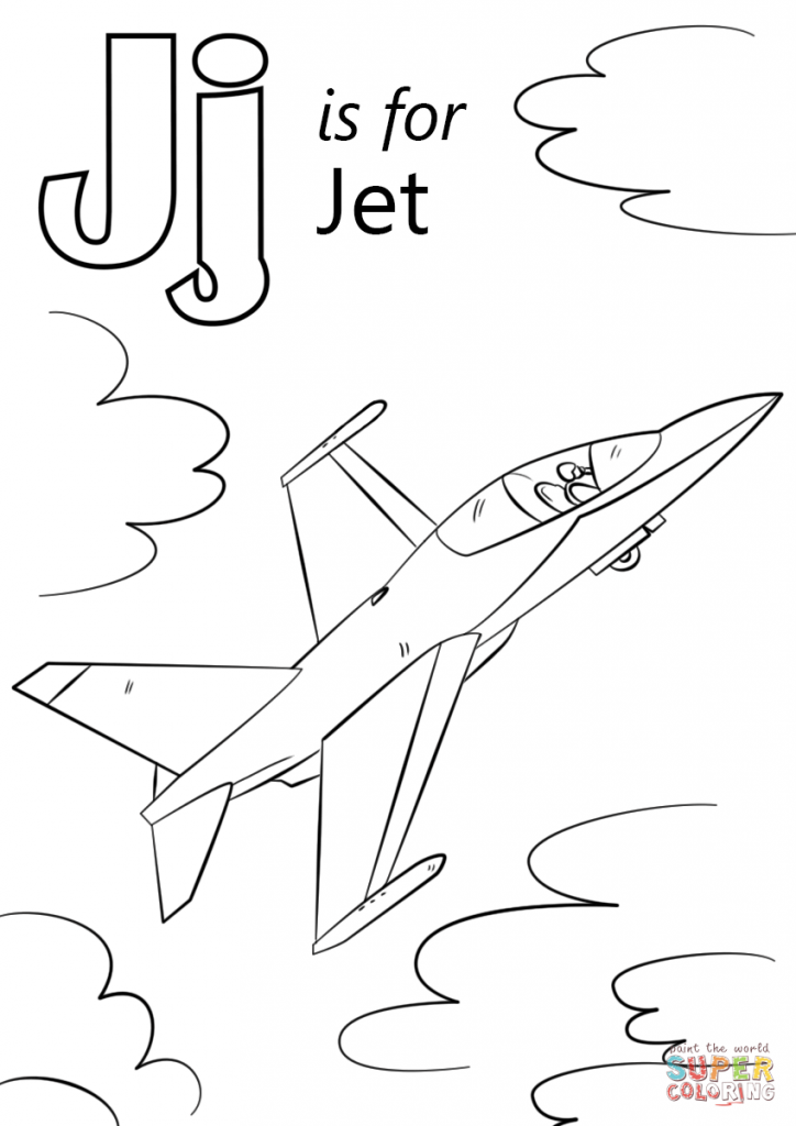 letter J coloring page