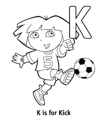 Letter K coloring page