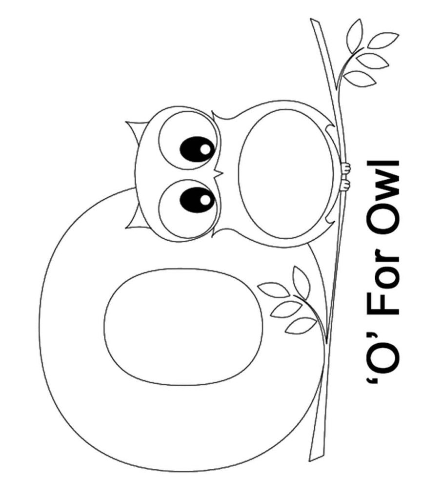 Letter O coloring page