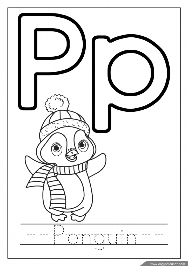 Letter P coloring page