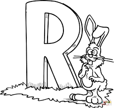 Lettter R Coloring page