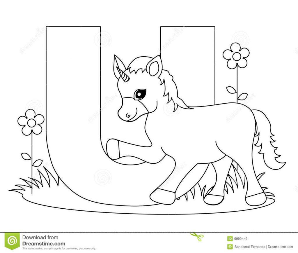 Letter U coloring page