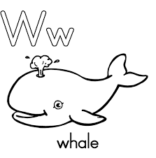 Letter W Coloring page