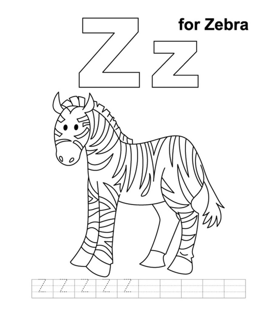 Letter Z coloring page
