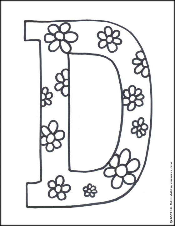 letter d coloring page