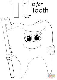 Letter T coloring page